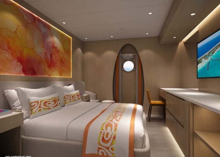 croisière Aranoa - intérieur d'une cabine standard avec hublot - photo de synthèse